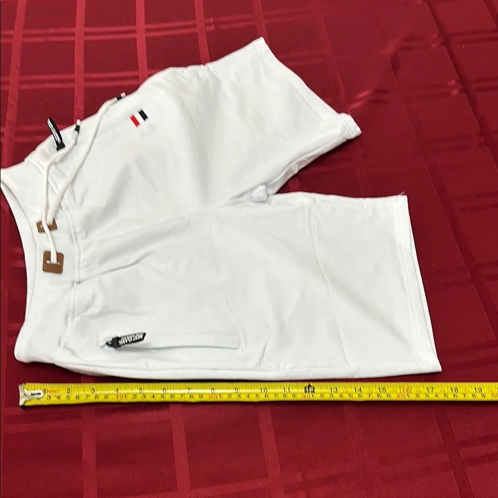 White Drawstring Shorts - Picture 8 of 9
